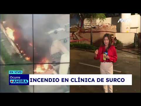 Surco: Bomberos logran controlar fuerte incendio en conocida clínica