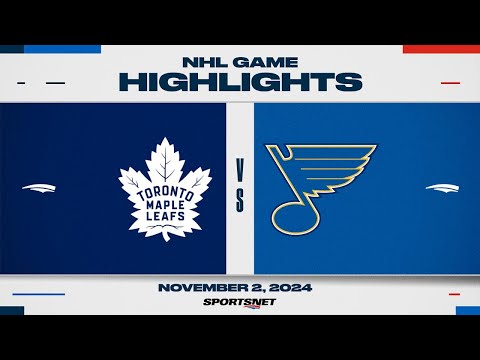 NHL Highlights | Maple Leafs vs. Blues - November 2, 2024