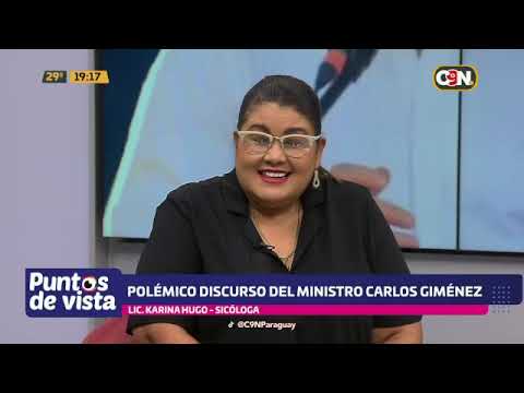 Polémico discurso del ministro Carlos Giménez