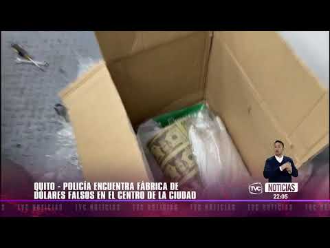Quito: Policía halló fábrica de billetes falsos