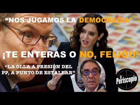 ¡LA OLLA A PRESIO?N DEL PP, A PUNTO DE ESTALLAR: NOS JUGAMOS LA DEMOCRACIA AVISA AYUSO A FEIJO?O!