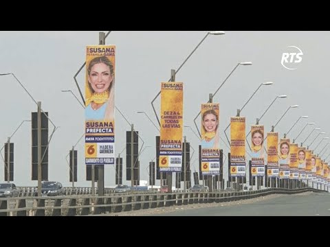 Retiran pancartas electorales en puente de la Unidad Nacional