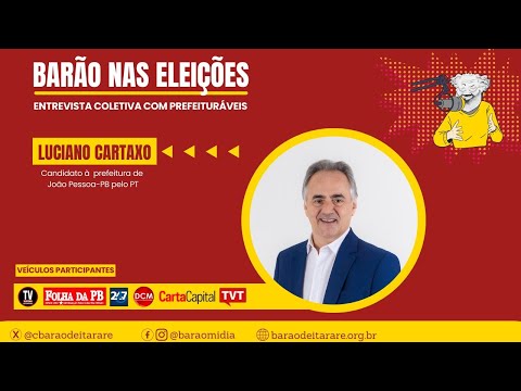 Candidato à prefeitura de João Pessoa (PB), Luciano Cartaxo, fala às mídias alternativas