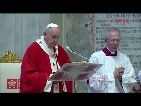 Francisco celebra sin fieles en el domingo de Ramos