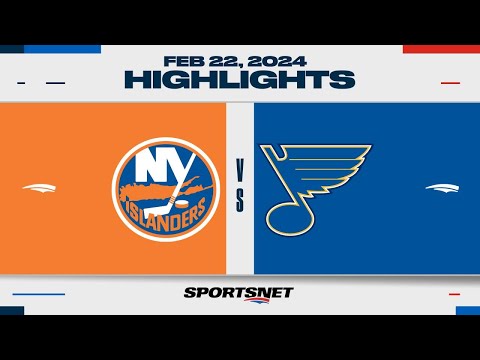 NHL Highlights | Islanders vs. Blues - February 22, 2024