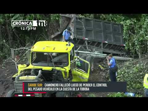 Camionero de Managua fallece en accidente en la Cuesta La Toboba - Nicaragua