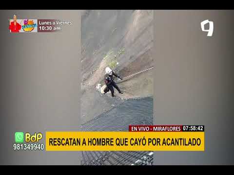 Miraflores: rescatan a hombre que cayó por acantilado de la Costa Verde (2/2)