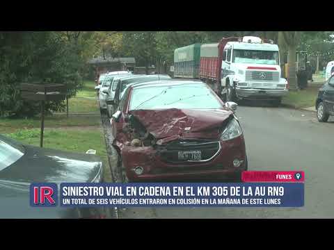 Choque múltiple en la autopista Rosario - Córdoba