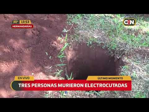 Tres personas murieron electrocutadas en Hernandarias