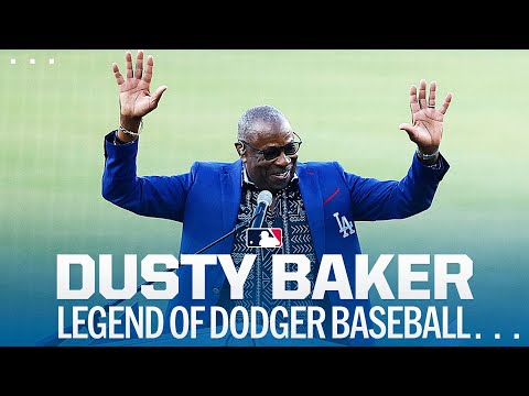 Dusty Baker honored by the Dodgers (Full ceremony and hear from Dusty!)