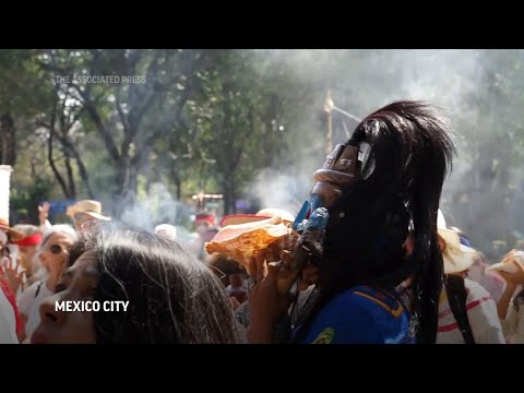 Earth Day is celebrated in Mexico City with offerings to Mother Earth