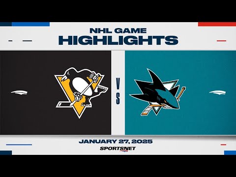 NHL Highlights | Penguins vs. Sharks - January 27, 2025