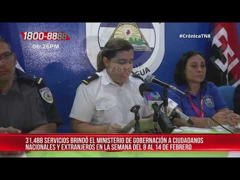 MIGOB informa sobre atenciones en período del 8 al 14 de febrero – Nicaragua