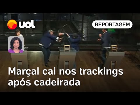 Marçal cai nos trackings após cadeirada de Datena e equipe mostra nervosismo em debate | Landim