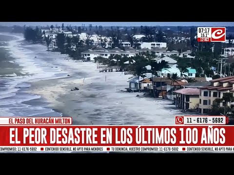 El paso del huracán Milton dejó muertos, inundaciones y graves daños materiales