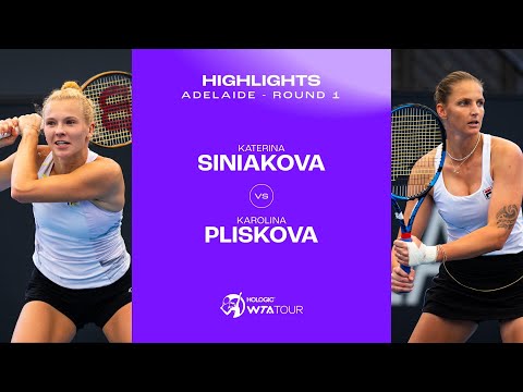 Katerina Siniakova vs. Karolina Pliskova | 2024 Adelaide Round 1 | WTA Match Highlights