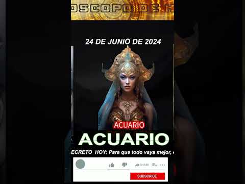 Horóscopo Diario - Acuario - 24 de Junio de 2024. #shorts