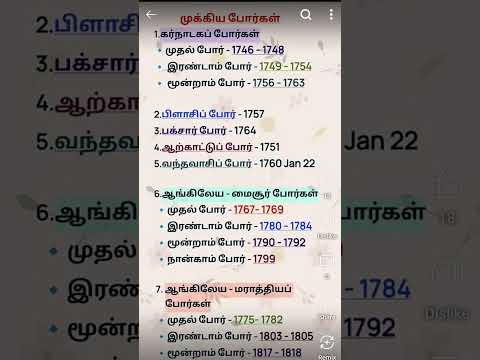 முக்கிய போர்கள் #GK important questions