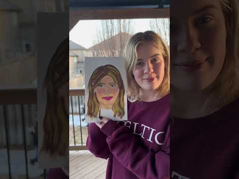 Mother & Daughter Paint Each others Portrait