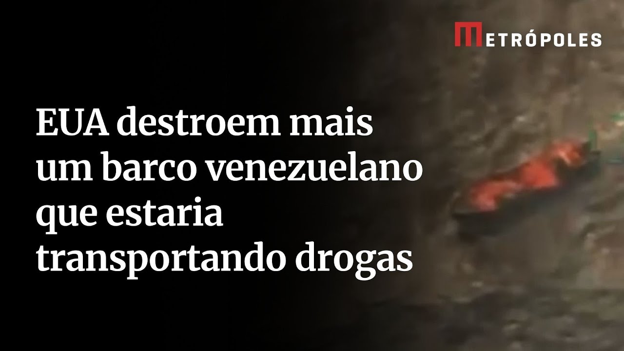 EUA destroem outro barco venezuelano que estaria traficando drogas; Veja momento do ataque