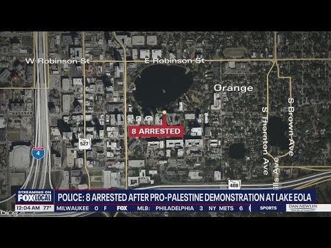 8 arrested after pro Palestine rally ends in Orlando, police say