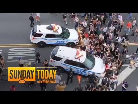 New York City Police Vehicles Filmed Driving Into Crowds Of Protesters | Sunday TODAY
