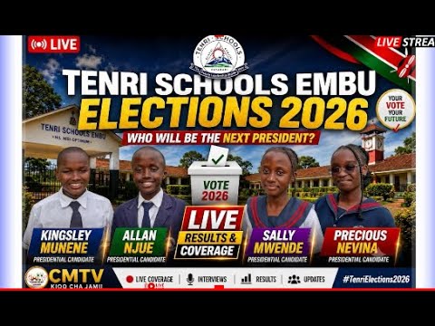 🔴 LIVE NOW: Tenri Schools Embu Presidential Election 2026 Results & Updates