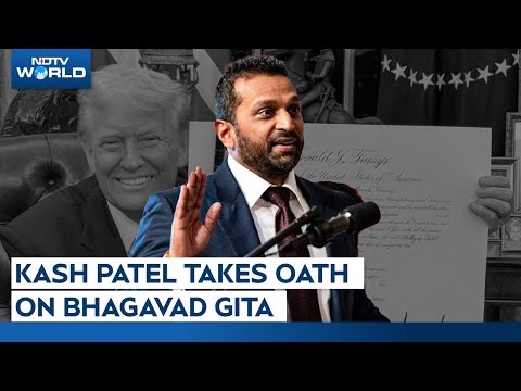 Kash Patel Bhagavad Gita | Kash Patel Sworn In As FBI Director, Takes Oath On Bhagavad Gita