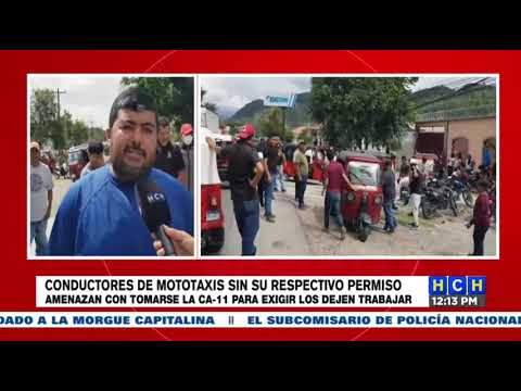 Motaxistas ilegales de Gracias, Lempira, exigen permiso para trabajar