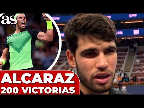 ALCARAZ celebra sus 200 VICTORIAS acordándose de RAFA NADAL