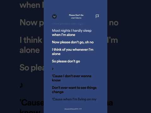 Joel Adams - Please Don't Go Lyrics #joeladames #lofi #lyrics