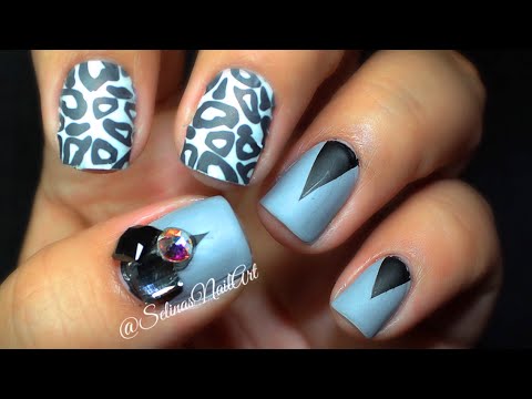 Black & Grey Fall Nail Art