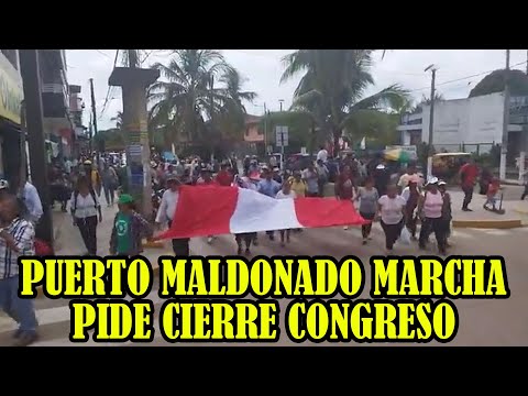 MOVILIZACIONES DESDE PUERTO MALDONADO PIDEN CIERRE DEL CONGRESO PERUANO...