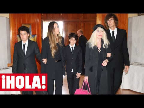 Gunilla Von Bismarck y su hijo Francisco, arropados por familia y amigos en el funeral de Luis Ortiz