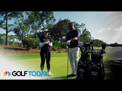 Brooke Henderson shows Johnson Wagner how she hits a driver off the deck | Golf Today | Golf Channel
