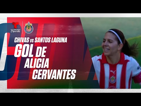 Goal Alicia Cervantes - Chivas Femenil vs Santos 3-0 | Telemundo Deportes