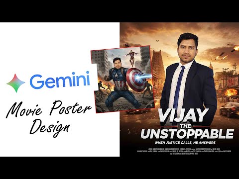 Hollywood movie poster design in google gemini | syes talk