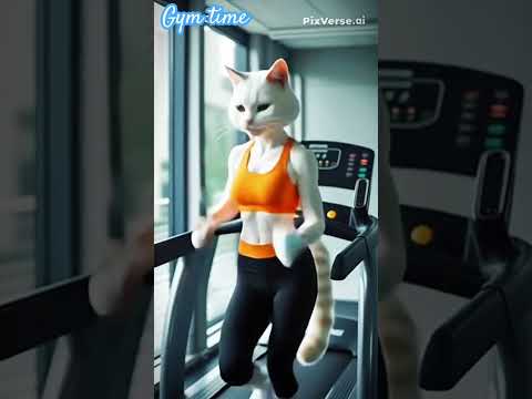 A beautiful cat in the gym #cute #cat #catvideos #funnycatvideos #funny #animallife #catshorts #pets