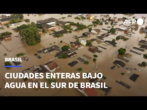 Escenario de guerra: el sur de Brasil intenta contener la tragedia climática | AFP