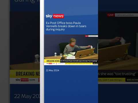 Ex-Post Office boss Paula Vennells breaks down in tears