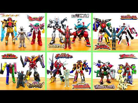 変形合体ロボットの戦いだ！スーパー戦隊やPROJECT R.E.D.のロボット達がコンビを組んで必殺技だ！