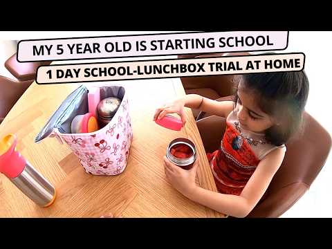 MY 5 YEAR OLD IS STARTING SCHOOL 🌸 1 DAY SCHOOL LUNCHBOX TRIAL AT HOME 🌸