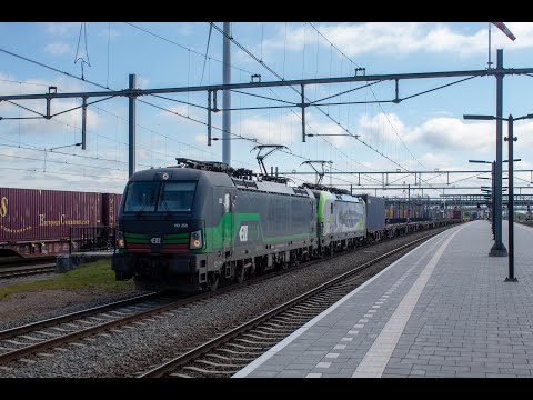 Treinen in Lage Zwaluwe 2.4.2023 (BLS Cargo, Backbone, HSL 186, Rheincargo)