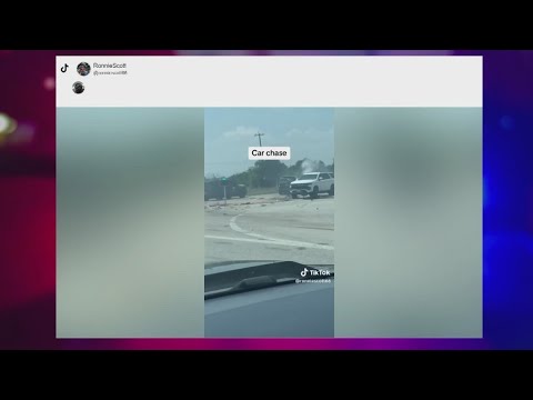 Video shared to social media shows high speed chase that ends in gunfire