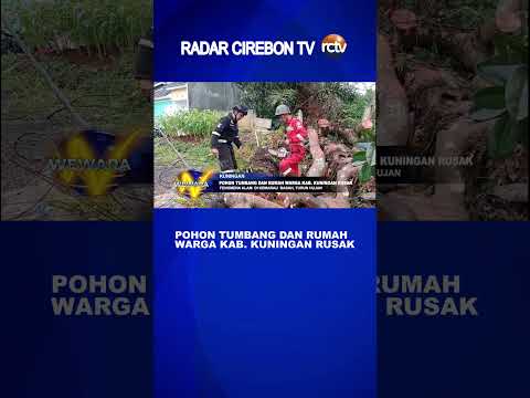 Pohon Tumbang dan Rumah Warga Kab Kuningan Rusak