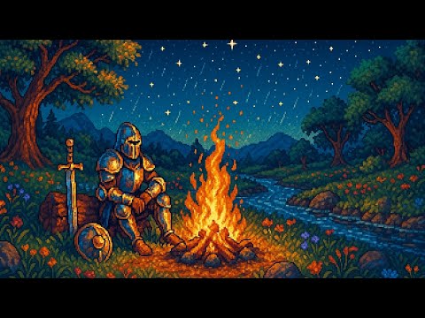 A Knight’s Peace in the Storm 🌧| Cinematic Medieval Fantasy Pixel Art Animation | Retro RPG Ambience