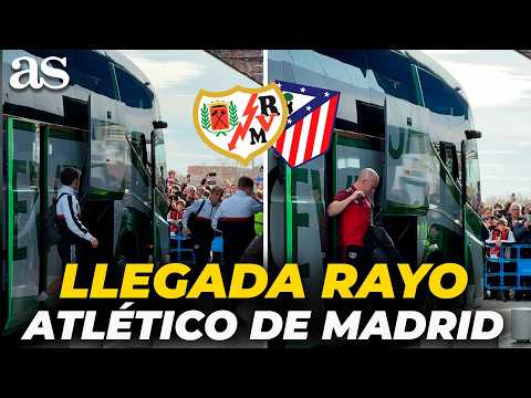 LLEGADA del RAYO VALLECANO a Butarque para el RAYO - ATLÉTICO DE MADRID
