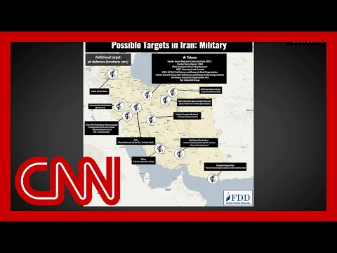 Map shows possible Israeli targets in Iran
