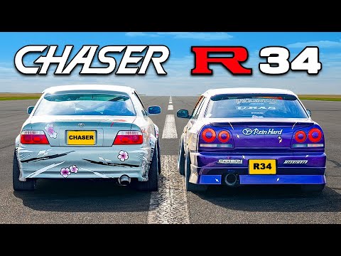 【ドラッグレース！】トヨタ チェイサー vs 日産 R34 スカイライン