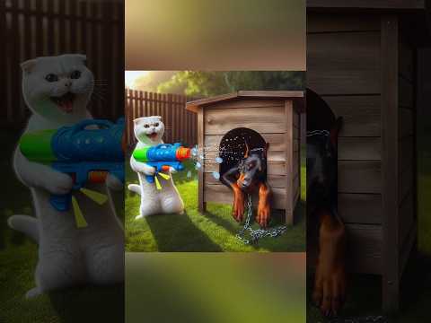 Let's tease the dog! 🔫🐕 The chain is broken! ⛓️‍💥🪚